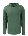 Cutter & Buck Coastline Recycled Double Peached Mens Big & Tall Hooded Pullover Hunter Green Mannequin Thumbnail Image