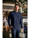 Cutter & Buck Coastline Recycled Double Peached Mens Big & Tall Hooded Pullover Navy Blue Lifestyle 7 Thumbnail Image