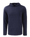 Cutter & Buck Coastline Recycled Double Peached Mens Big & Tall Hooded Pullover Navy Blue Mannequin Thumbnail Image
