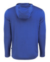 Cutter & Buck Coastline Recycled Double Peached Mens Big & Tall Hooded Pullover Tour Blue Mannequin Back Thumbnail Image
