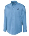 Atlanta Braves Cutter & Buck Epic Easy Care Nailshead Mens Big and Tall Long Sleeve Dress Shirt Atlas Light Blue Mannequin Thumbnail Image