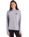 Kansas City Chiefs Monochromatic Cutter & Buck Adapt Recycled Soft Knit Stripe Womens Hooded Pullover Black Heather/White Front Thumbnail Image