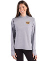 Washington Commanders Cutter & Buck Adapt Recycled Soft Knit Stripe Womens Hooded Pullover Black Heather/White Front Thumbnail Image