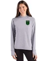 Austin FC - Cutter & Buck Adapt Recycled Soft Knit Stripe Womens Hooded Pullover Black Heather/White Front Thumbnail Image