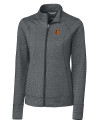 Baltimore Orioles Cutter & Buck Shoreline Heathered Womens Full Zip Jacket Charcoal Heather Mannequin Thumbnail Image