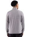 Florida Gators Cutter & Buck Adapt Recycled Soft Knit Stripe Mens Quarter Zip Pullover  Black Heather/White Back Thumbnail Image