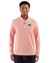 Florida Gators Cutter & Buck Adapt Recycled Soft Knit Stripe Mens Quarter Zip Pullover  College Orange Heather/White Front Thumbnail Image