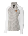 View image 11: Baltimore Orioles Cutter & Buck Forge Tonal Stripe Stretch Half Zip Womens Top White/Polished Mannequin