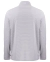 Miami University RedHawks - Cutter & Buck Adapt Recycled Soft Knit Stripe Mens Quarter Zip Pullover  Polished Heather/White Mannequin Back Thumbnail Image