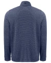 Arizona Wildcats Cutter & Buck Adapt Recycled Soft Knit Stripe Mens Big & Tall Quarter Zip Pullover Navy Blue Heather Mannequin Back Thumbnail Image