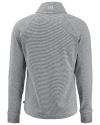 NDSU Bison Cutter & Buck Adapt Recycled Soft Knit Stripe Womens Quarter Zip Pullover Black Heather/White Mannequin Back Thumbnail Image
