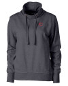 Cincinnati Reds Cutter & Buck Saturday Cotton Blend Womens Funnel Neck Sweatshirt Charcoal Heather Mannequin Thumbnail Image