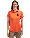 Baltimore Orioles Cutter & Buck Prospect Eco Textured Stretch Recycled Womens Short Sleeve Polo College Orange Front Thumbnail Image
