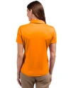 Baltimore Orioles Cutter & Buck Prospect Eco Textured Stretch Recycled Womens Short Sleeve Polo Orange Burst Back Thumbnail Image