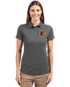 Baltimore Orioles Cutter & Buck Advantage Eco Tri-Blend Pique Womens Polo Elemental Grey Front Thumbnail Image