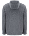 James Madison Dukes Cutter & Buck Adapt Recycled Soft Knit Stripe Mens Big & Tall Hooded Pullover Black Heather Mannequin Back Thumbnail Image