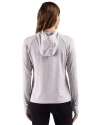 Florida Gators Cutter & Buck Adapt Recycled Soft Knit Stripe Womens Hooded Pullover Polished Heather/White Back Thumbnail Image