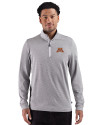 Minnesota Golden Gophers Cutter & Buck Adapt Recycled Soft Knit Stripe Mens Quarter Zip Pullover  Black Heather/White Front Thumbnail Image
