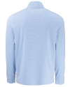 Saint Louis Billikens Cutter & Buck Adapt Recycled Soft Knit Stripe Mens Quarter Zip Pullover  Atlas Heather/White Mannequin Back Thumbnail Image