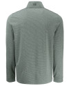 Michigan State Spartans Cutter & Buck Adapt Recycled Soft Knit Stripe Mens Quarter Zip Pullover  Hunter Heather Mannequin Back Thumbnail Image