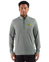 View image 7: NDSU Bison Cutter & Buck Adapt Recycled Soft Knit Stripe Mens Quarter Zip Pullover  Hunter Heather Front