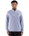 San Jose State Spartans Cutter & Buck Adapt Recycled Soft Knit Stripe Mens Quarter Zip Pullover  Tour Blue Heather/White Front Thumbnail Image
