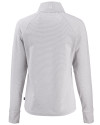 North Carolina A&T Aggies Cutter & Buck Adapt Recycled Soft Knit Stripe Womens Quarter Zip Pullover Polished Heather/White Mannequin Back Thumbnail Image