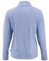 North Carolina A&T Aggies Cutter & Buck Adapt Recycled Soft Knit Stripe Womens Quarter Zip Pullover Tour Blue Heather/White Mannequin Back Thumbnail Image