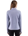 San Jose State Spartans Cutter & Buck Adapt Recycled Soft Knit Stripe Womens Quarter Zip Pullover Tour Blue Heather/White Back Thumbnail Image