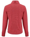 Virginia Military Institute Keydets Cutter & Buck Adapt Recycled Soft Knit Stripe Womens Quarter Zip Pullover Cardinal Red Heather Mannequin Back Thumbnail Image