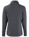 South Florida Bulls Cutter & Buck Adapt Recycled Soft Knit Stripe Womens Quarter Zip Pullover Black Heather Mannequin Back Thumbnail Image