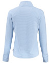 Saint Louis Billikens Cutter & Buck Adapt Recycled Soft Knit Stripe Womens Quarter Zip Pullover Atlas Heather/White Mannequin Back Thumbnail Image