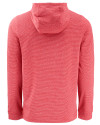 Indiana Hoosiers - Cutter & Buck Adapt Recycled Soft Knit Stripe Mens Hooded Pullover Cardinal Red Heather Mannequin Back Thumbnail Image