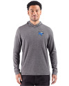 Middle Tennessee Blue Raiders Cutter & Buck Adapt Recycled Soft Knit Stripe Mens Hooded Pullover Black Heather Front Thumbnail Image