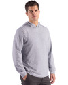 Stephen F Austin Lumberjacks Cutter & Buck Adapt Recycled Soft Knit Stripe Mens Hooded Pullover Black Heather/White Side Thumbnail Image
