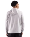 Florida A&M Rattlers - Cutter & Buck Adapt Recycled Soft Knit Stripe Mens Hooded Pullover Polished Heather/White Back Thumbnail Image