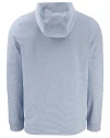 Air Force Falcons Cutter & Buck Adapt Recycled Soft Knit Stripe Mens Hooded Pullover Tour Blue Heather/White Mannequin Back Thumbnail Image