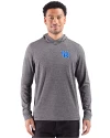 Kentucky Wildcats Cutter & Buck Adapt Recycled Soft Knit Stripe Mens Big & Tall Hooded Pullover Black Heather Front Thumbnail Image