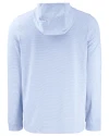 Old Dominion Monarchs Cutter & Buck Adapt Recycled Soft Knit Stripe Mens Big & Tall Hooded Pullover Atlas Heather/White Mannequin Back Thumbnail Image