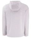 Old Dominion Monarchs Cutter & Buck Adapt Recycled Soft Knit Stripe Mens Big & Tall Hooded Pullover Polished Heather/White Mannequin Back Thumbnail Image