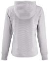 Texas Rio Grande Valley Vaqueros Cutter & Buck Adapt Recycled Soft Knit Stripe Womens Hooded Pullover Polished Heather/White Mannequin Back Thumbnail Image