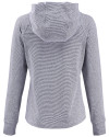 VCU Rams Cutter & Buck Adapt Recycled Soft Knit Stripe Womens Hooded Pullover Black Heather/White Mannequin Back Thumbnail Image