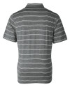 Cincinnati Reds Cutter & Buck Forge Epic Confidence Recycled Heathered Stripe Stretch Mens Polo Black Mannequin Back Thumbnail Image