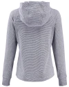 Florida A&M Rattlers - Cutter & Buck Adapt Recycled Soft Knit Stripe Womens Hooded Pullover Black Heather/White Mannequin Back Thumbnail Image