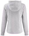 Florida A&M Rattlers - Cutter & Buck Adapt Recycled Soft Knit Stripe Womens Hooded Pullover Polished Heather/White Mannequin Back Thumbnail Image