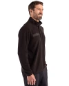 View image 2: San Diego Padres Cutter & Buck Woodland Recycled Fleece Mens Snap Pullover Black Side