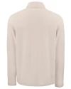 Cleveland Guardians Cutter & Buck Woodland Recycled Fleece Mens Snap Pullover Wheat Mannequin Back Thumbnail Image