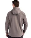 Chicago Cubs Cutter & Buck Woodland Epic Versatility Recycled Insulated Fleece Mens Full Zip Jacket Elemental Grey Back Thumbnail Image