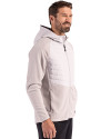 Los Angeles Dodgers Cutter & Buck Woodland Epic Versatility Recycled Insulated Fleece Mens Full Zip Jacket Solitaire Side Thumbnail Image