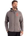Cleveland Guardians - Cutter & Buck Woodland Epic Versatility Recycled Insulated Fleece Mens Full Zip Jacket Elemental Grey Front Thumbnail Image